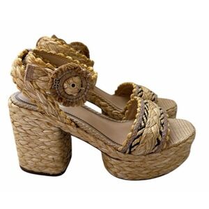 Sam Edelman Iliana Wedge Braided Platform Sandals Women's Size 6.5